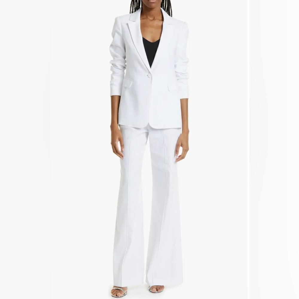 Alice + Olivia Linen Blend Blazer And Pant Set